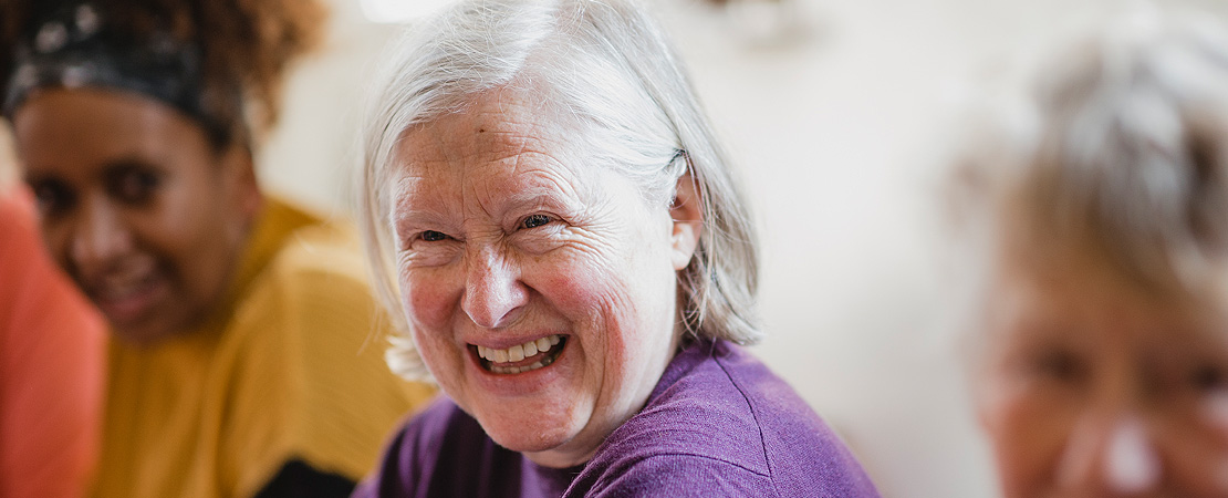 elderly lady smiling