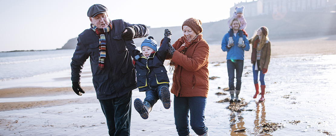 Family on a beach