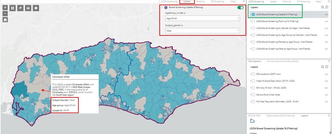 bowel screening mapping tool