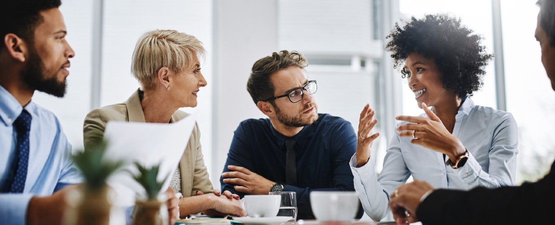 work colleagues in a meeting