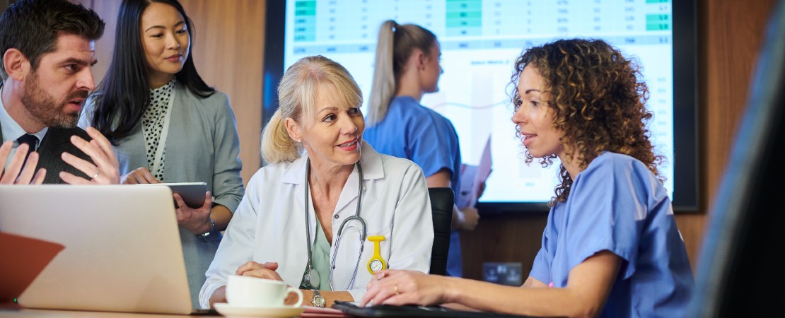 medical professionals in meeting