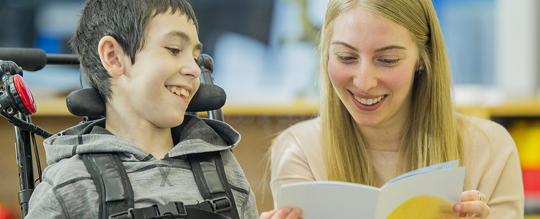 Young child with medic to represent a learning disability and autism in people