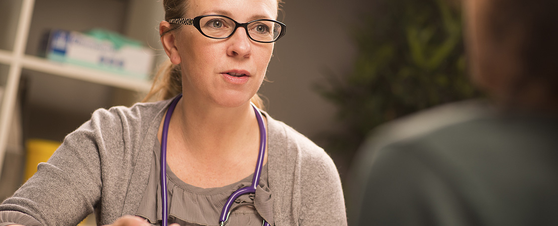 GP talking to a patient