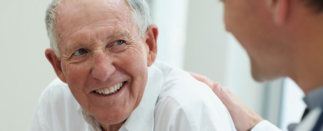 Smiling elderly patient