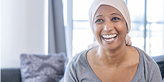cancer patient laughing