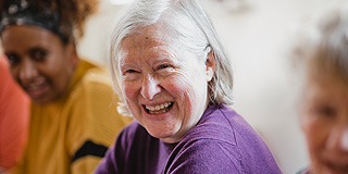 elderly lady smiling