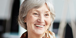 Elderly woman smiling