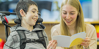 Young child with medic to represent a learning disability and autism in people