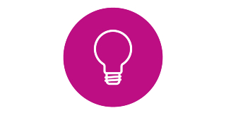 Icon of a lightbulb implying Insightful