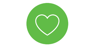 Icon of a heart implying 'Patients first'